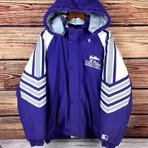 Vintage 1990s Kansas State Wildcats Starter Puffer Coat